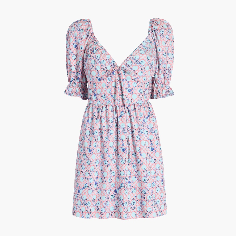 Hill House Home The Ophelia Mini Dress - Pink Basketweave Vine Size XXSPink Bask